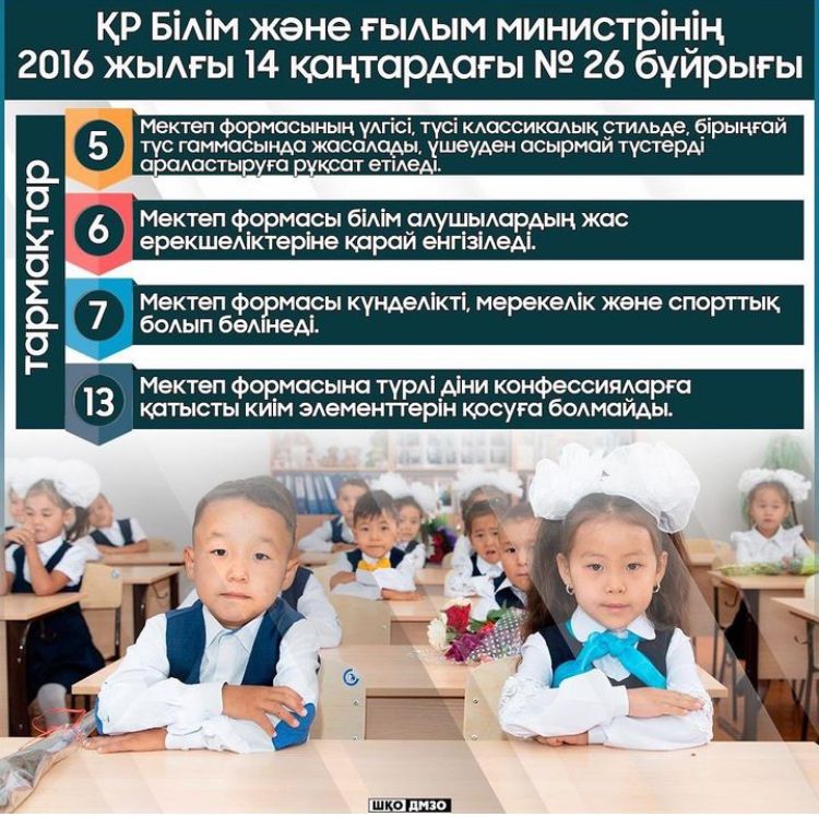 Мектеп формасы туралы ақпарат
